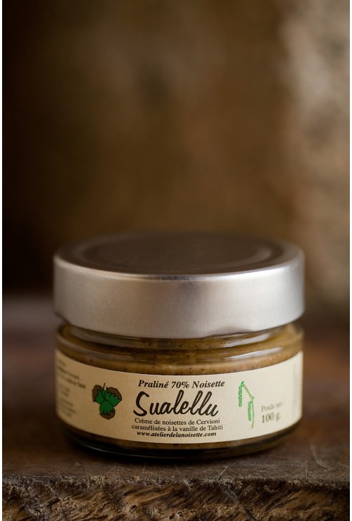 Sualellu , crème de noisettes de Cervioni caramélisées à la vanille de tahiti