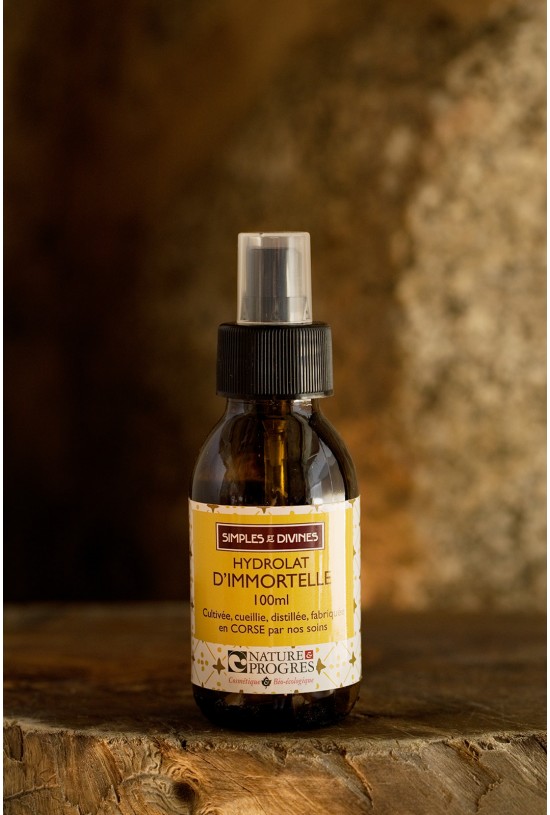 Hydrolat d’immortelle de Corse, simples et divines 100 ml