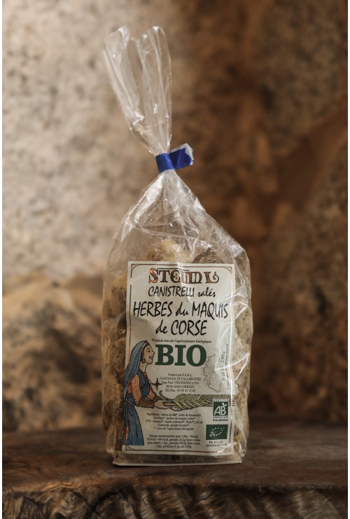 Canistrelli salés Bio aux herbes du maquis de corse, Stella