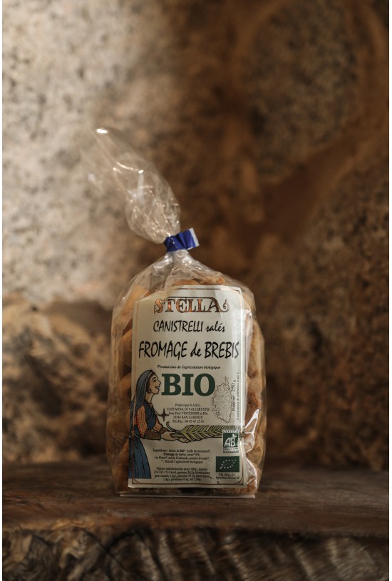 Canistrelli salés Bio au fromage de brebis, Stella